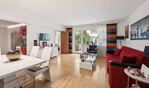 Fully furnished 2-room apartment with loggia, underground parking space and elevator in Düsseldorf-Oberbilk