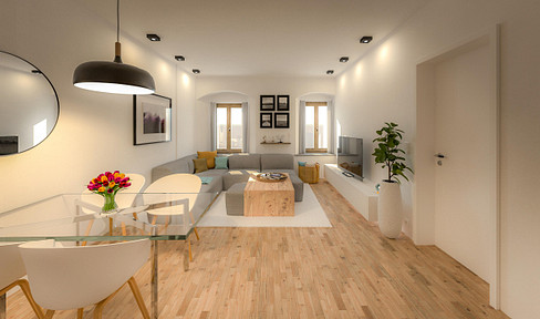 High-quality 2-room apartment with open-plan living & dining area