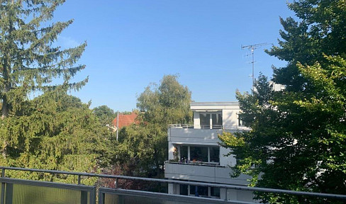 Roof terrace with a view of the countryside