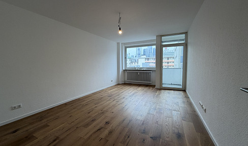 Renovated 1-room apartment with EBK & balcony in the city center