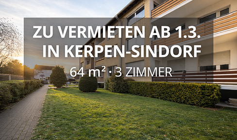 Beautiful apartment with balcony for rent in Sindorf