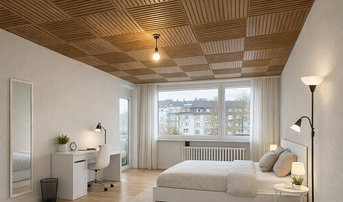 Shared room 22 m² with private balcony - Cologne-Mülheim, all-inclusive rent