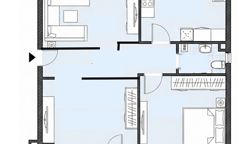Termination for personal use possible (9 months notice) - Rented 3-room apartment near Schloßstraße