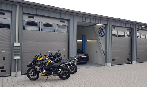 XXL garage with plot, hall, new building, garage park, car, motorcycle, motorhome, caravan