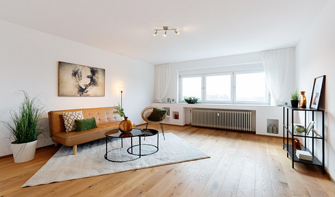 Newly renovated 3-room apartment with large, private roof terrace, commission-free