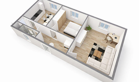 Central 2-room apartment in Telfs - 64 m² - from March