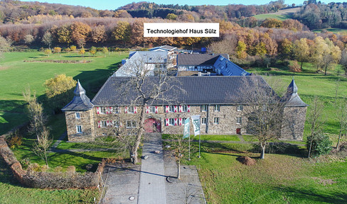 Office space for rent in the castle building, measuring 77 square meters.