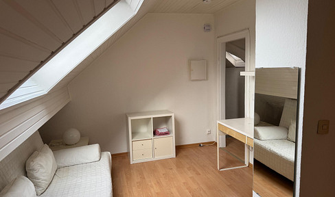 Partly furnished 1-bedroom attic apartment
