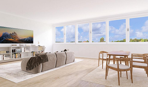 Exclusive loft apartment with fitted kitchen.