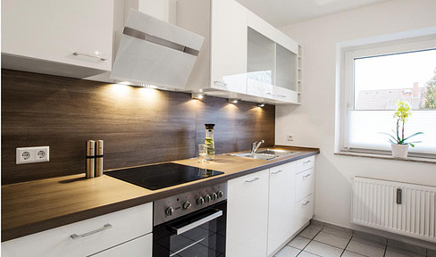 Quiet 3-room first floor apartment with garden, cellar & carefree service