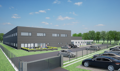 Modern warehouse/production hall for rent with PV system & flexible planning