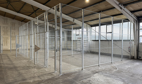 Storage-Gitterboxen in Lagerhalle – Flächen ab 44 m²
