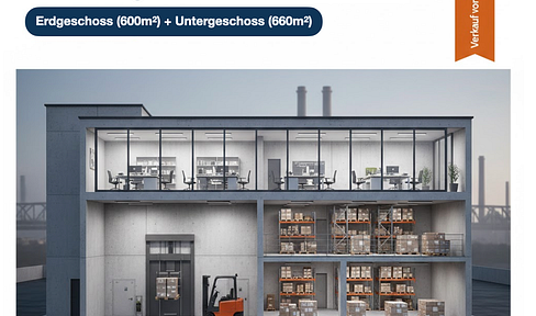 Commercial premises incl. spacious storage area on busy street (former supermarket)