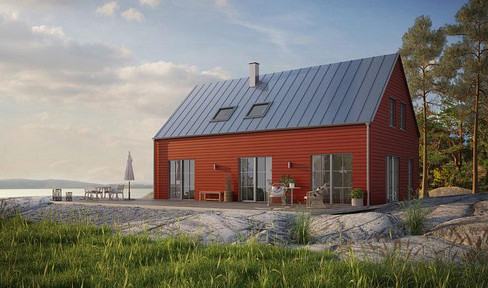 Original genuine Swedish house = ecological wooden house in Austria near Vienna with building site