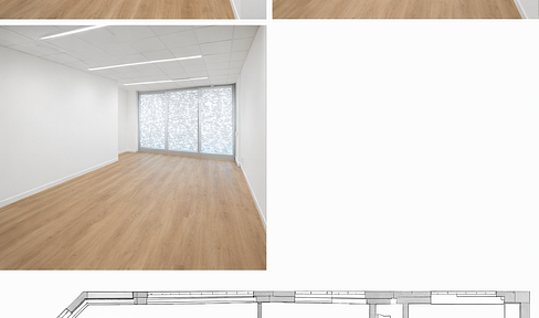 Flexible commercial unit with high ceiling and glass front Co-design possible Long-term letting