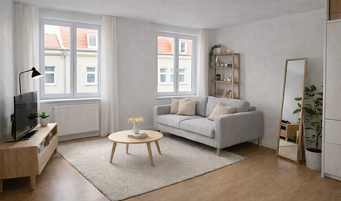 2-room clinker brick apartment in a prime location in Dresden's Outer Neustadt district