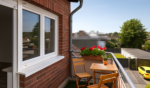 3 room apartment with window in the bathroom and guest WC incl. free attic space