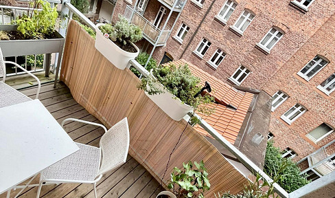 Excellent location in Gärten h. Veste: quiet and bright 2-room apartment with balcony.