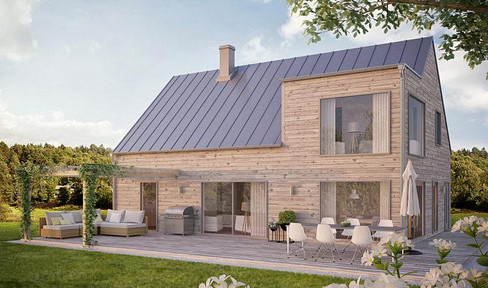 Swedish house by Rörvikshus original from Sweden here with building site near Klosterneuburg and Vienna