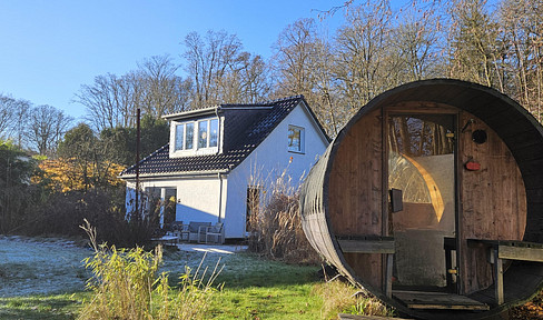 EFH commission-free on Alsterwanderweg completely renovated with sauna/gas/water-bearing stove/solar thermal energy
