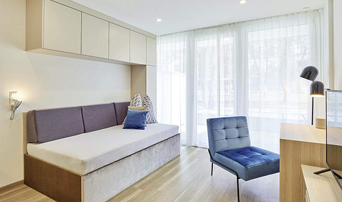 Beautiful fully furnished 1-room apartment Basic in Stuttgart - from 6 months minimum rental period