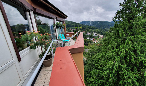 Unique penthouse above the rooftops of Bad Herrenalb with breathtaking views