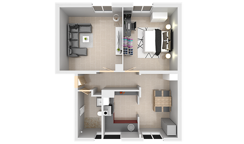 2,5 Zimmer - möbilierte Wohnung