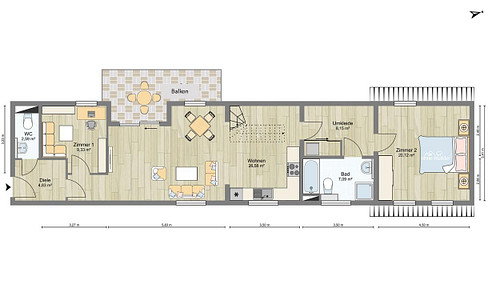 Exceptional 5-room maisonette in Greifswald in a central location