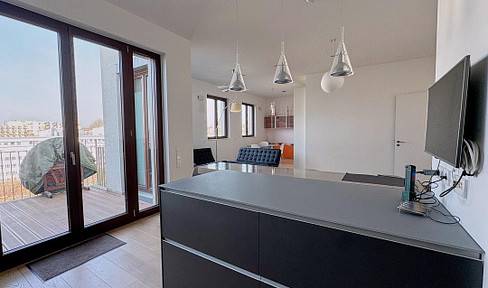 Neuwertiges Penthouse im Ostend: KfW-55, 3m Deckenhöhe – Top-Lage zw. EZB & Hafenpark