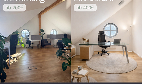 Own office or coworking desk, directly on the Rhine River – a peaceful workspace in Konstanz.