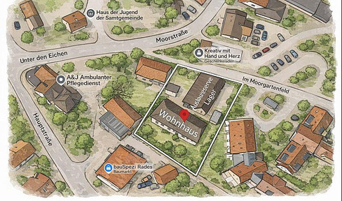 Im Ortskern attraktive Fachwerk-Wohnanlage aktuell 4 Einheiten Erweiterung zzgl. 5 möglich!