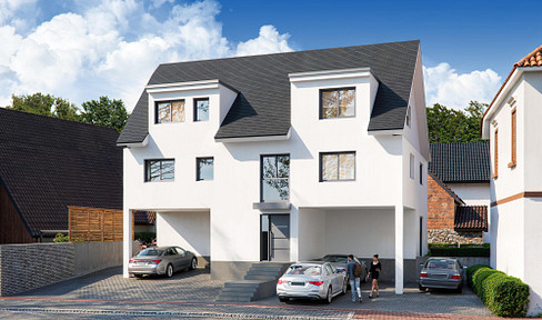 New construction apartment in Nimburg, available for the first time: Accessible, newly built apartment with an open-plan kitchen leading into the living area, and a balcony (H2W3).