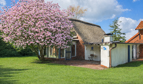 Country house with thatched roof – two residential buildings on a large plot of land, with a positive preliminary building permit.