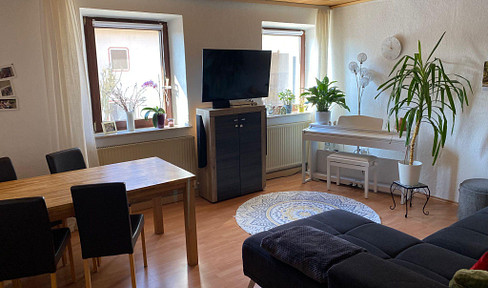 Beautiful 4-room apartment with balcony and garden.