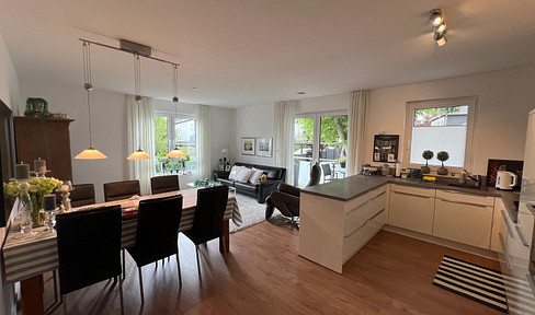 Modern, newly built 3-room apartment with a garden on the ground floor.