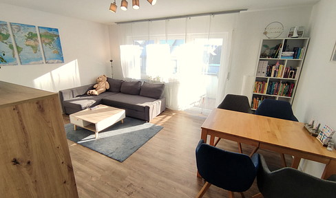 Modernized family apartment with a total area of 120 m², featuring a balcony, garage, and garden.