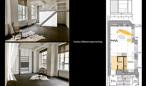 Reuterkiez • Sanderstraße • Neukölln / Kreuzberg • kleines Loft im Seitenflügel Gewerbe & Wohnen