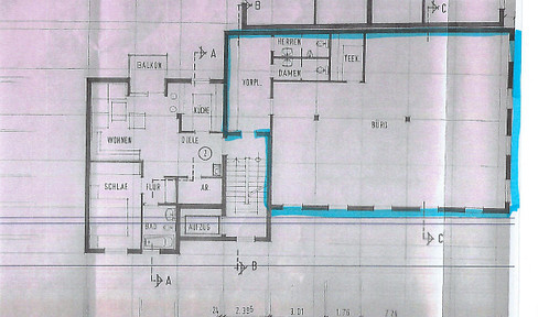 Böblingen-Mitte: Large office space, 125 square meters.