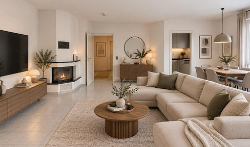 95 m² maisonette apartment with garden & fireplace | 2 bathrooms | no commission fees.