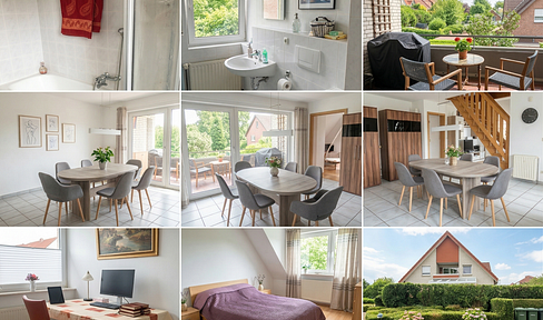 Bright 4-room maisonette apartment (110 m²) with a south-facing loggia and garden – only about 15 minutes from Osnabrück.