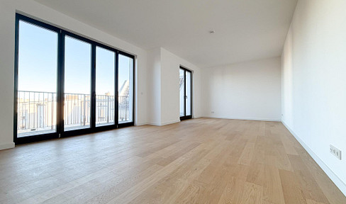 New penthouse apartment with a rooftop terrace and panoramic views of Berlin.