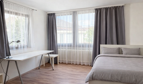 Furnished 1-bedroom apartment (42 m²) with a separate kitchen, elevator, and a prime location in Mannheim Q1.