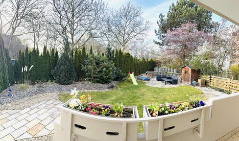 Einmalige Chance: Helle 4,5-Zimmer Erdgeschoss-Wohnung mit großem Garten & Terrasse