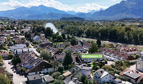 Prime location in Aigen, with existing buildings.