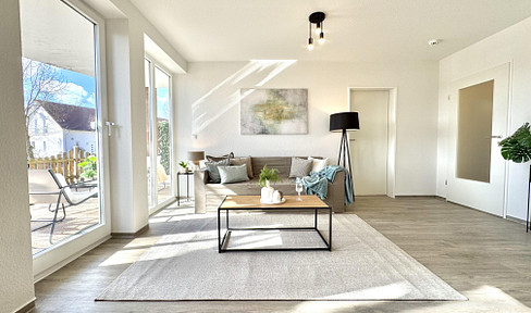 Sofort einziehen oder vermieten: Moderne 2-Zimmer-Erdgeschosswohnung in Friedrichsthal mit Terrasse.