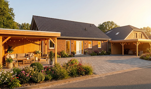 Moderne Doppelhaushälfte (151 m²) mit großem Garten & EBK