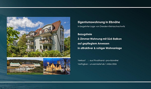 3-Zimmer Wohnung in Elbnähe in begehrter Lage in Dresden-Kleinzschachwitz