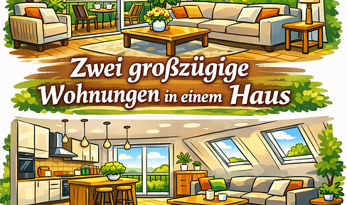 Available from September: Choose your perfect home! We offer two modern apartments: a 5-room apartment on the top floor, or a 4-room apartment in the attic.