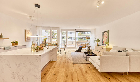 Newly renovated 4-room apartment with a large, sunny terrace.