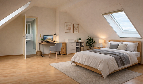 Bright, newly renovated 3-room apartment with a balcony, 2 bathrooms, and underground parking in a quiet, desirable location in Usingen.